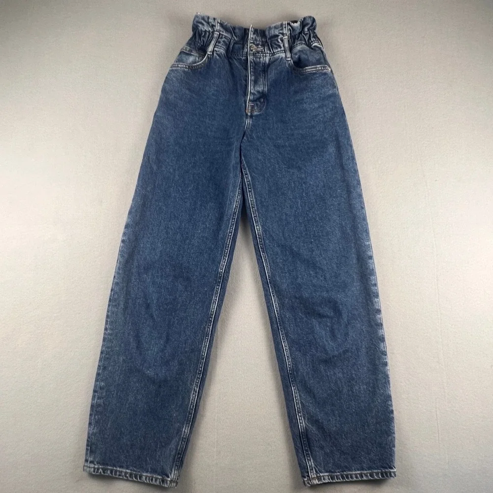 Scotch & Soda Paperbag Jeans Womens 28 Blue High Rise‎ Tapered The Breeze Denim